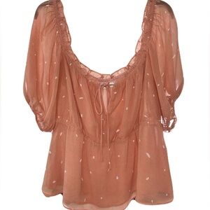 LUSH Pink Polka Dot Top